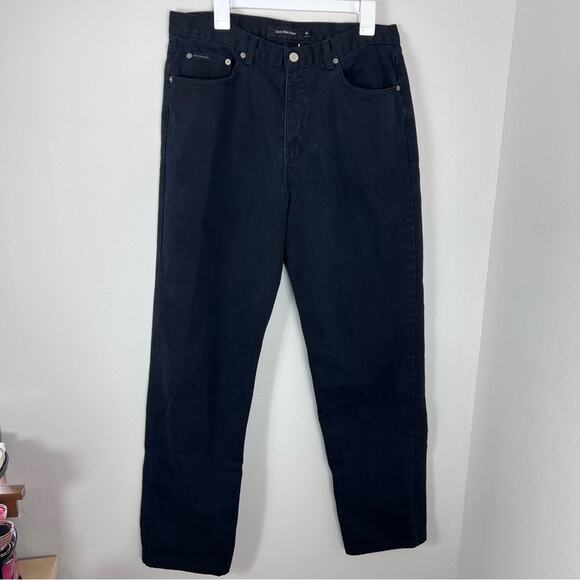 Calvin Klein Jeans Black Straight Leg Denim 36 Easy Fit - Picture 1 of 3